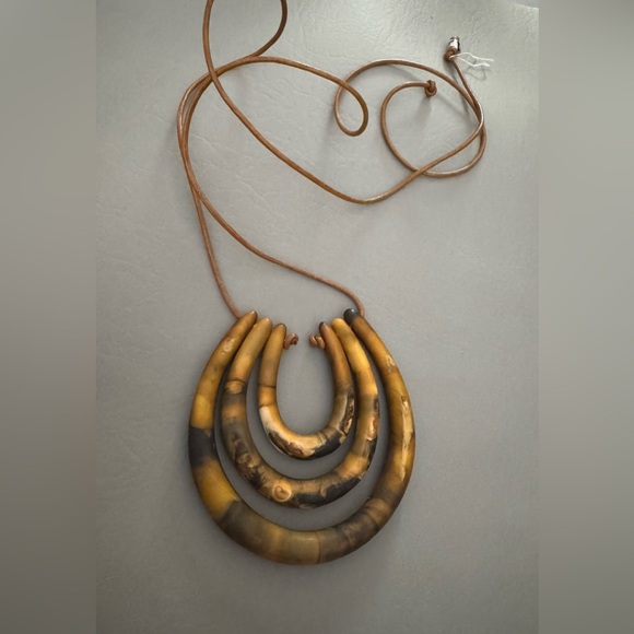 Dinosaur Designs Brown and Black Necklace - Picture 5 of 7